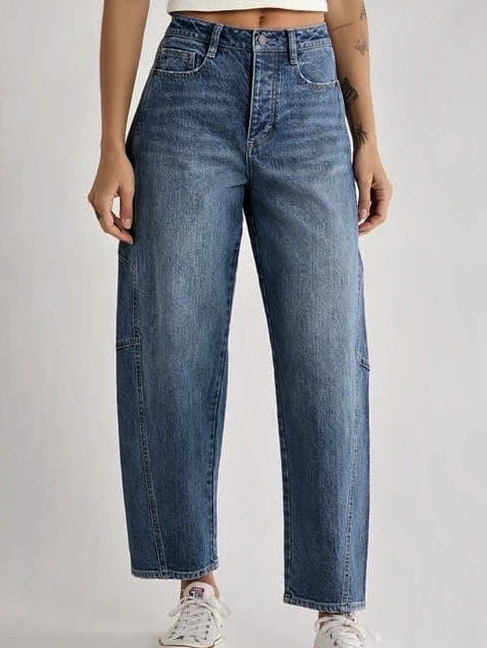 Habitual Brant High Waist Crop Barrel Jeans